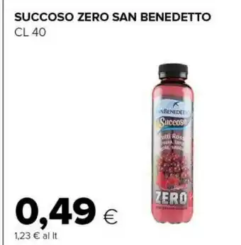 Tigre San Benedetto Succoso Frutti Rossi Uva Rossa, Lampone, Fragola, Sambuco Zero 400 G(ml) offerta