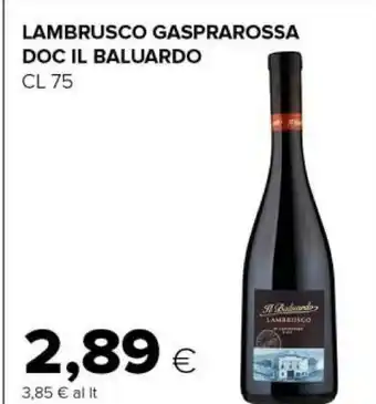 Tigre Il Baluardo Lambrusco Gasprarossa DOC 750 Ml offerta