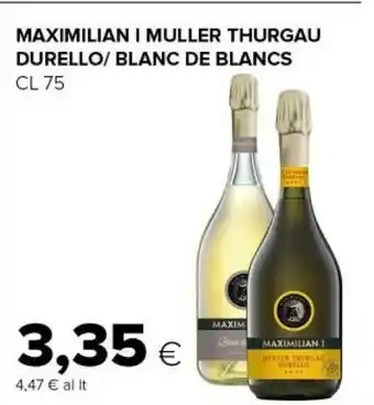 Tigre Maximilian I Muller Thurgau Durello 750 Ml offerta