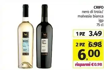 Pam Grifo Nero Di Troia/ Malvasia Bianca Igp 75 Cl offerta