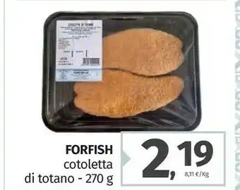 Pam Forfish Cotoletta Di Totano 270 G offerta