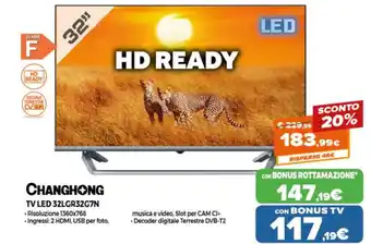 Parente Expert Changhong TV Led 32" 32LGR32G7N offerta