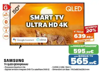 Parente Expert Samsung TV QLed 50" QE50Q60AAU offerta