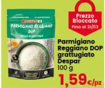 Despar Parmigiano Reggiano DOP grattugiato Despar 100 g offerta