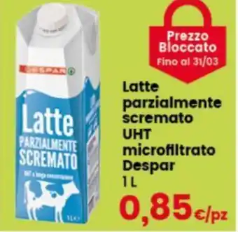 Despar Latte PARZIALMENTE SCREMATO UHT microfiltrato Despar 1 Latte offerta