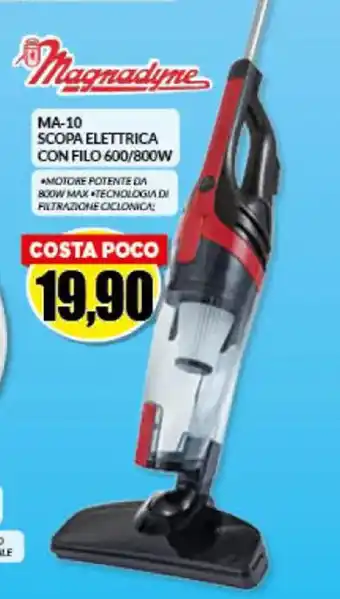 Risparmio Casa Magnadyne MA-10 SCOPA ELETTRICA CON FILO 600/800W offerta