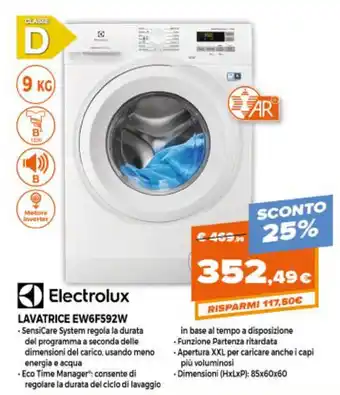 Electrolux Lavatrice EW6F592W