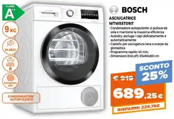 Parente Expert Bosch Asciugatrice WTW85T09IT offerta