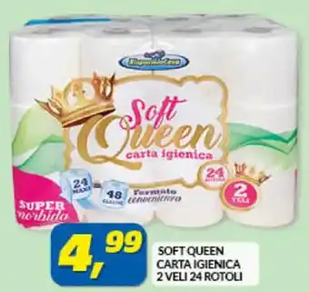 Risparmio Casa SOFT QUEEN CARTA IGIENICA 2 VELI 24 ROTOLI offerta