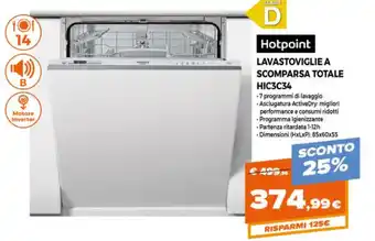 Parente Expert Hotpoint Lavastoviglie A Scomparsa Totale HIC3C34 offerta