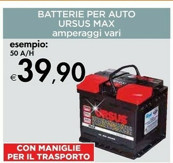 Ursus Max Batterie Per Auto