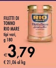 Bennet Rio Mare Filetti Di Tonno offerta