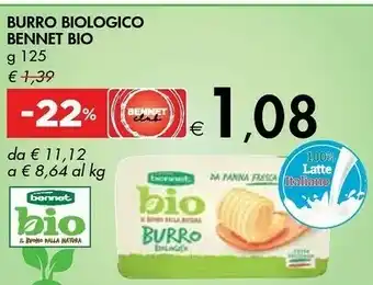 Bennet Bennet Bio Burro Biologico offerta