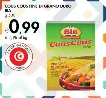 Bennet Bia Cous Cous Fine Di Grano Duro offerta