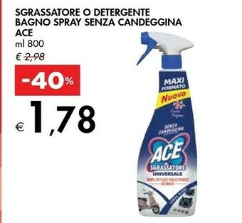 Bennet Ace Sgrassatore O Detergente Bagno Spray Senza Candeggina offerta