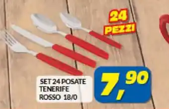 Risparmio Casa SET 24 POSATE TENERIFE ROSSO 18/0 offerta