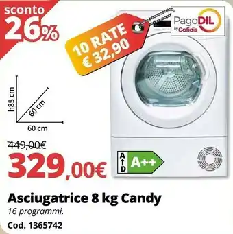 Brico Io Candy Asciugatrice 8 Kg offerta