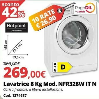 Brico Io Lavatrice 8 Kg Mod. NFR328W IT N offerta