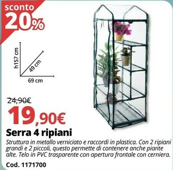 Brico Io Serra 4 Ripiani offerta