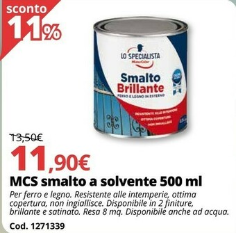 Brico Io MCS Smalto A Solvente 500 Ml offerta