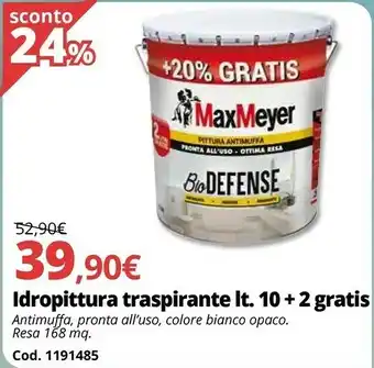 Brico Io Idropittura Traspirante Lt. 10 + 2 Gratis offerta