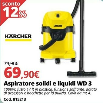 Brico Io Aspiratore Solidi E Liquidi WD 3 offerta