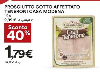 Coop Casa Modena Prosciutto cotto offerta
