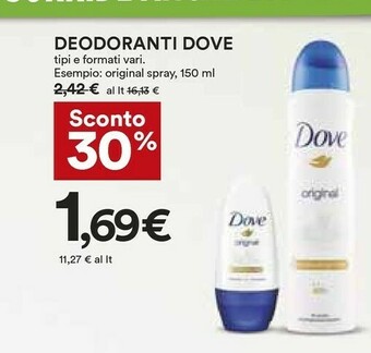 Coop Dove Deodorante offerta