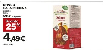 Coop Casa Modena Stinco di maiale offerta