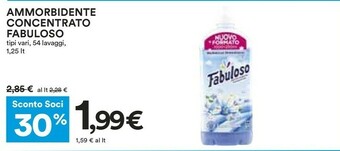 Coop Fabuloso Ammorbidente offerta