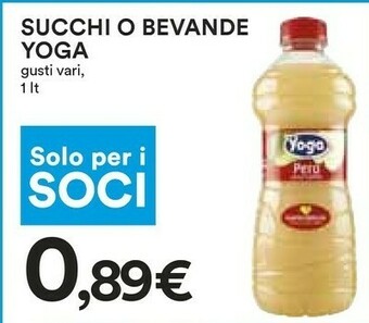 Coop Yoga succhi offerta