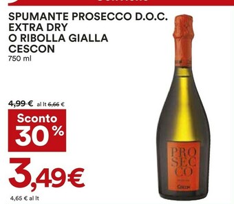 Coop Cescon Prosecco offerta