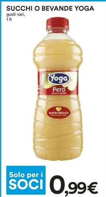 Coop Yoga succhi offerta