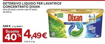 Coop Dixan Detersivo lavatrice offerta