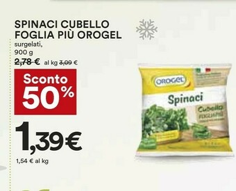 Coop Orogel Spinaci offerta