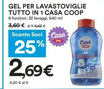 Coop Detersivo lavastoviglie offerta