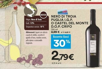 Coop Del monte Vino rosso offerta