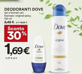 Coop Dove Deodorante offerta