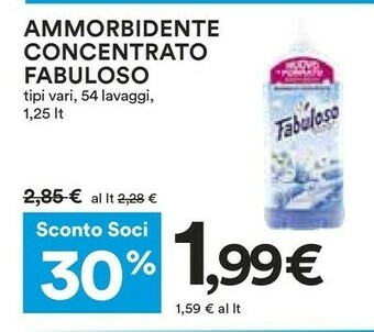 Coop Fabuloso Ammorbidente offerta