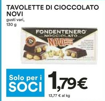 Coop Novi Cioccolato offerta