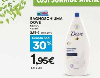 Coop Dove Bagnoschiuma offerta