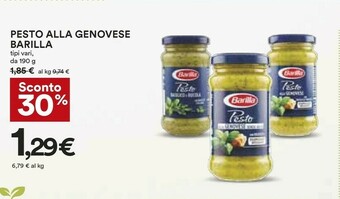 Coop Barilla Pesto offerta