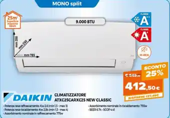 Daikin Climatizzatore ATXC25CARXC25 New Classic