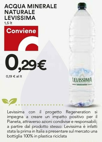 Coop Levissima Acqua offerta