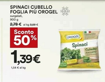 Coop Orogel Spinaci offerta