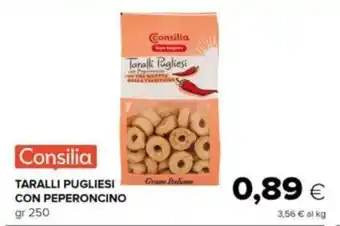 Oasi Consilia TARALLI PUGLIESI CON PEPERONCINO gr 250 offerta