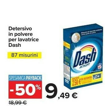 Carrefour Dash Detersivo in polvere offerta