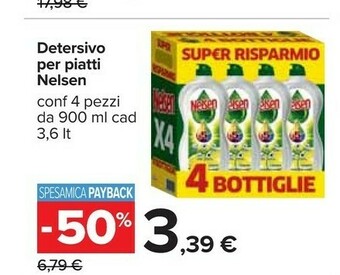 Carrefour Nelsen Detersivo piatti offerta