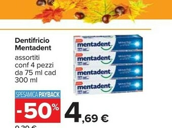 Carrefour Mentadent Dentifricio offerta