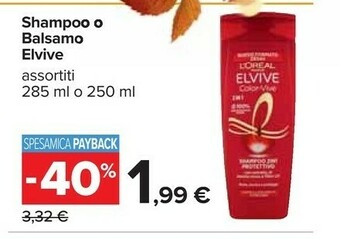 Carrefour L'Oreal Shampoo offerta